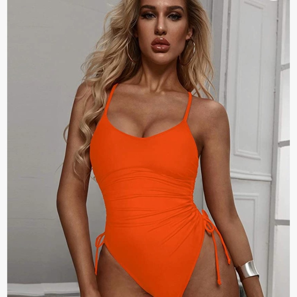 Piece Swimsuit Ruched High Cut Tummy Control Bathing Suit
